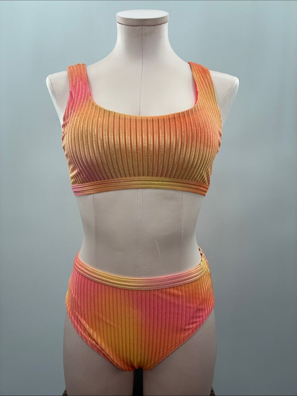 3for$20 Tie-dye Print Push-Up Bikini Set Swimsuit Beachwear Pink size small